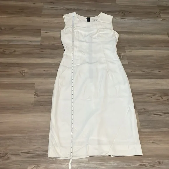 Milly sleeveless shift dress Cream Back zip Sz 4 Above knee Minimalist Designer - Picture 6 of 14
